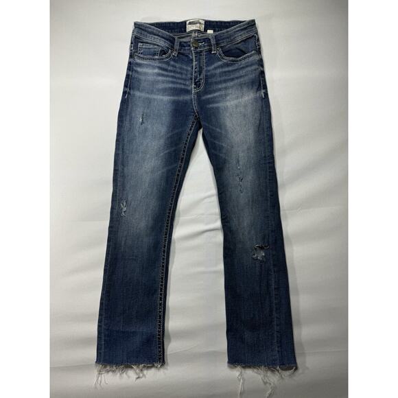 BKE Payton Denim - Buckle BKE Payton Women’s Cropped Raw Hem Straight Leg Jeans - 25x31.2 (25x25)*
